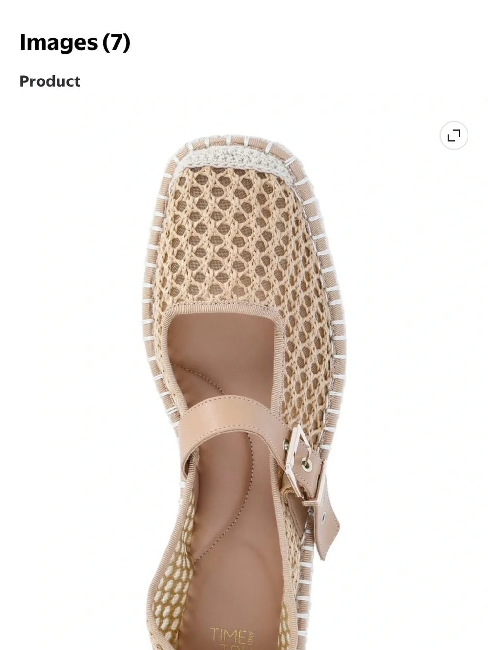 Time and Tru Women's Espadrille Mary Jane Flats Size 7 Color : Raffia NWOT